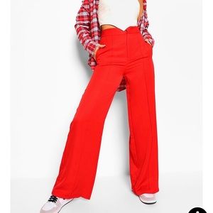 Boohoo Tailored Seam Detail Wide Leg Pants